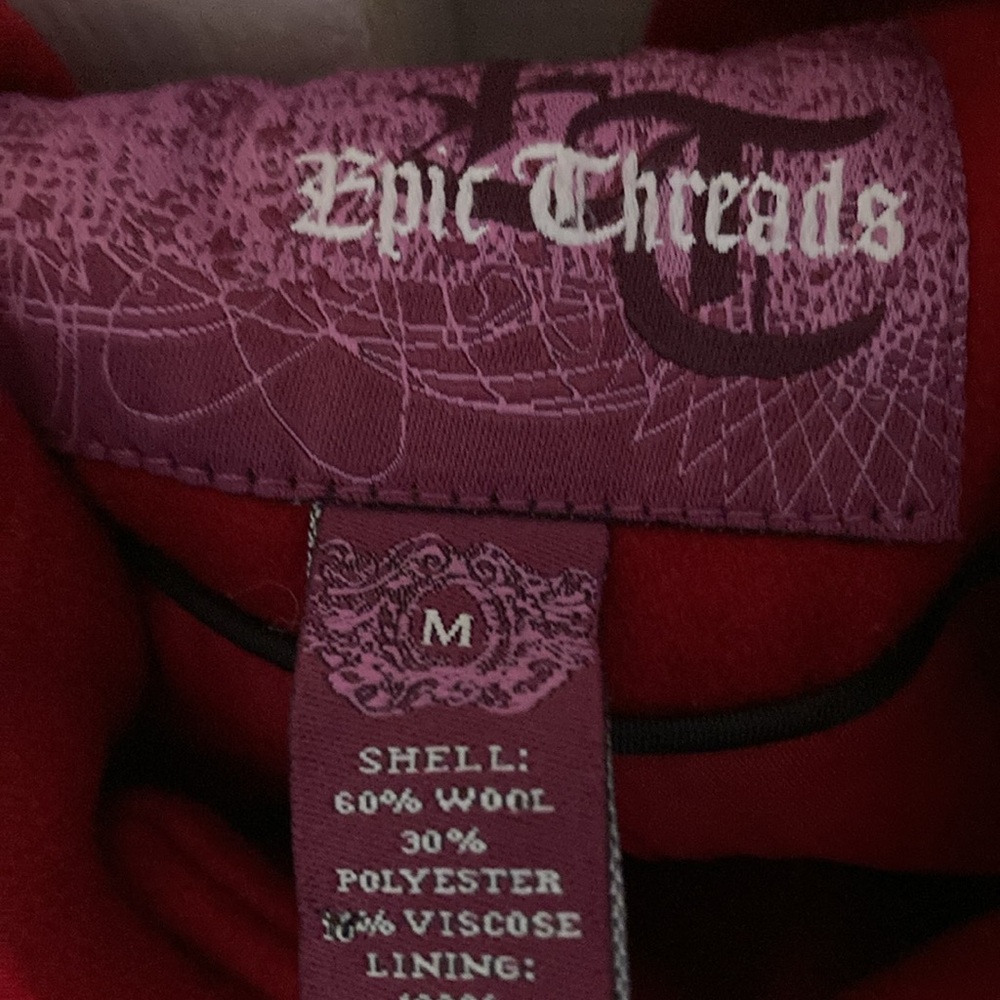 Red pea coat - Picture 4 of 8
